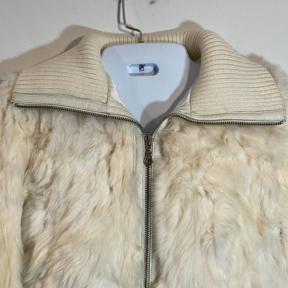 Wilson’s Leather Maxima white fur jacket S - Picture 2 of 7